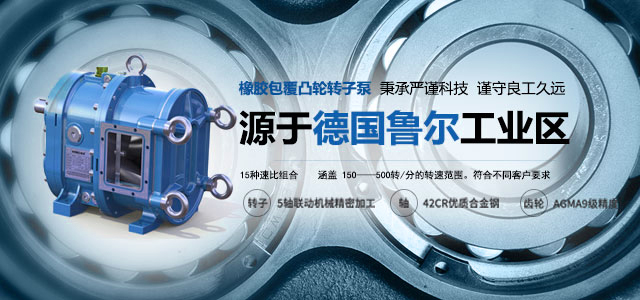 源于德國魯爾工業(yè)區(qū)的彈性體包覆凸輪轉(zhuǎn)子泵. 秉承嚴(yán)謹(jǐn)科技，謹(jǐn)守良工久遠(yuǎn)